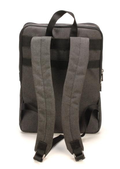 Mochila Aaron de poliéster con acentos de cuero