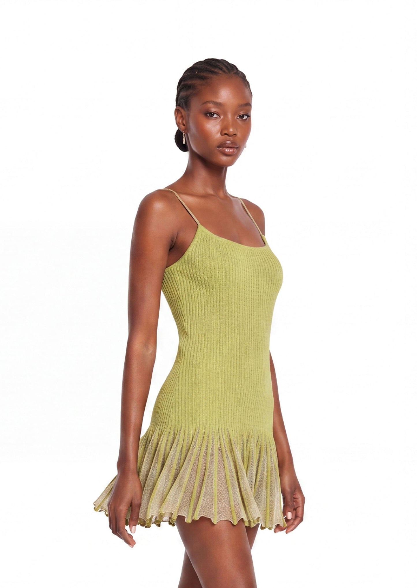 Vestido Mini de Punto con Volantes Dewitt
