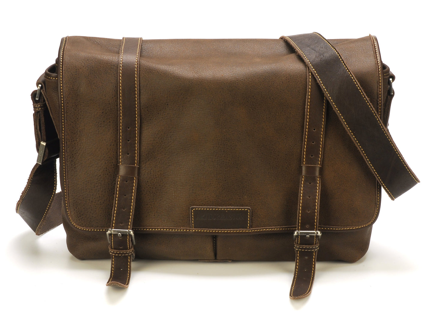 Gran Modelo de Bolso Bandolera de Cuero con Solapa