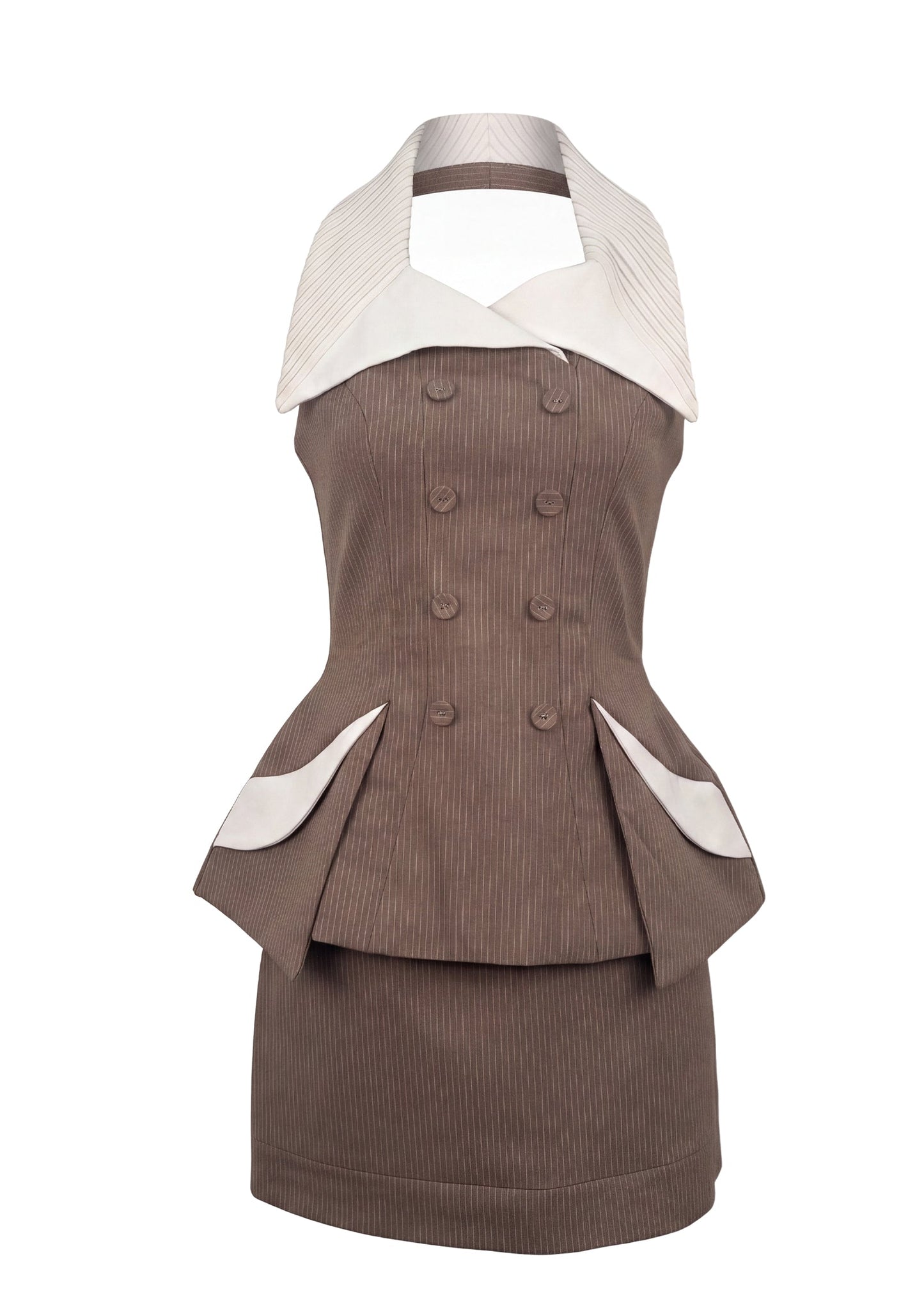 "Conjunto de Top y Falda con Cuello Halter Beppe" could be rewritten as "Conjunto Beppe: Top y Falda con Cuello Halter".