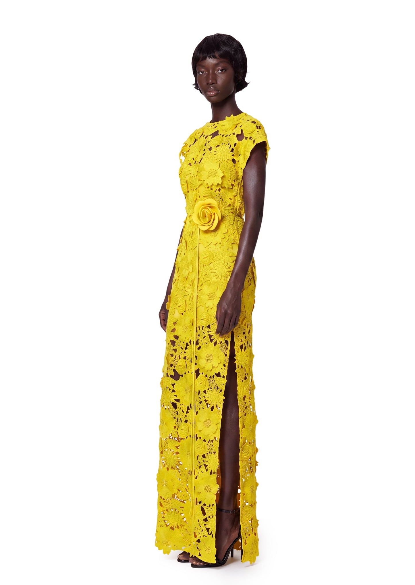 Kahedin Water Soluble Floral Lace Maxi Dress
