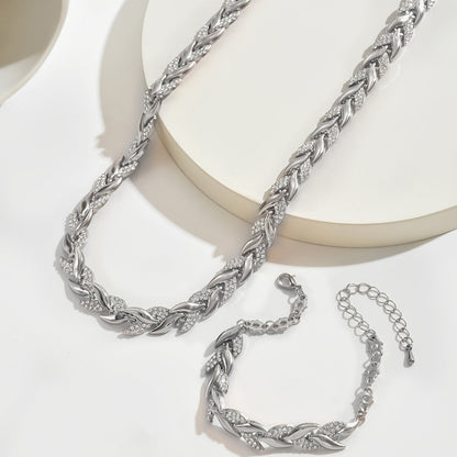 Claudine | Collar y Pulsera con Diseño de Cola de Pescado