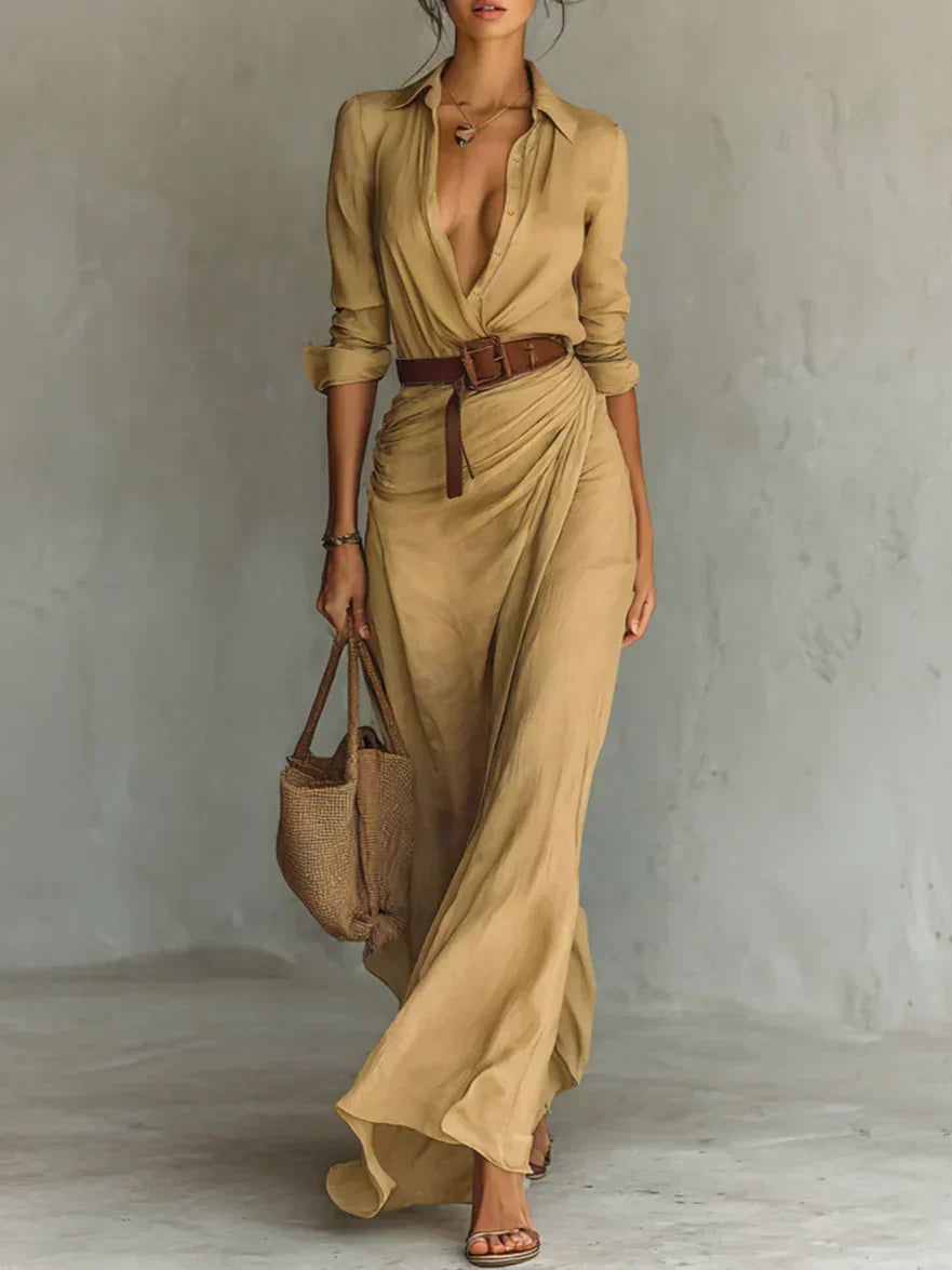 Camille™ | Vestido Largo Elegante con Diseño Floral