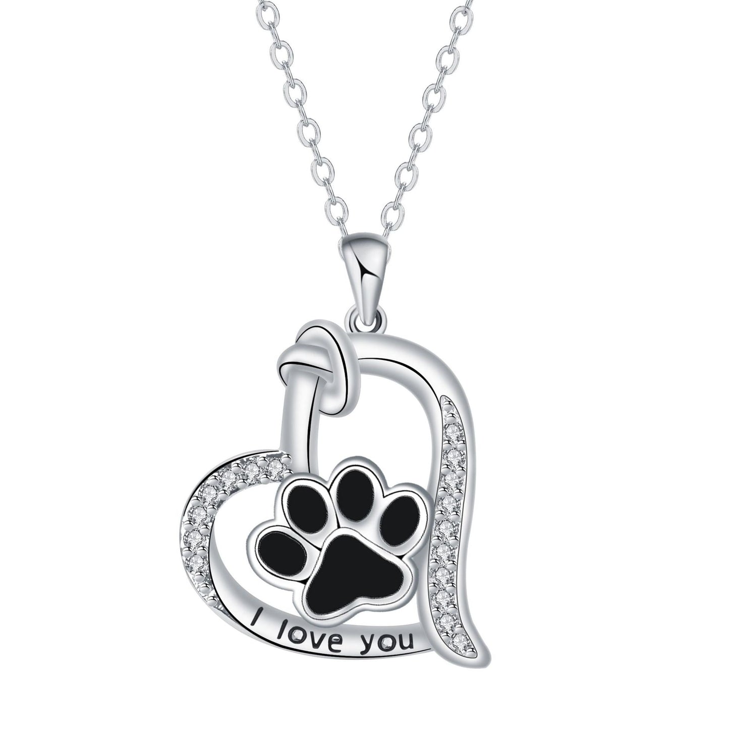 Collar con Colgante de Huella de Mascota