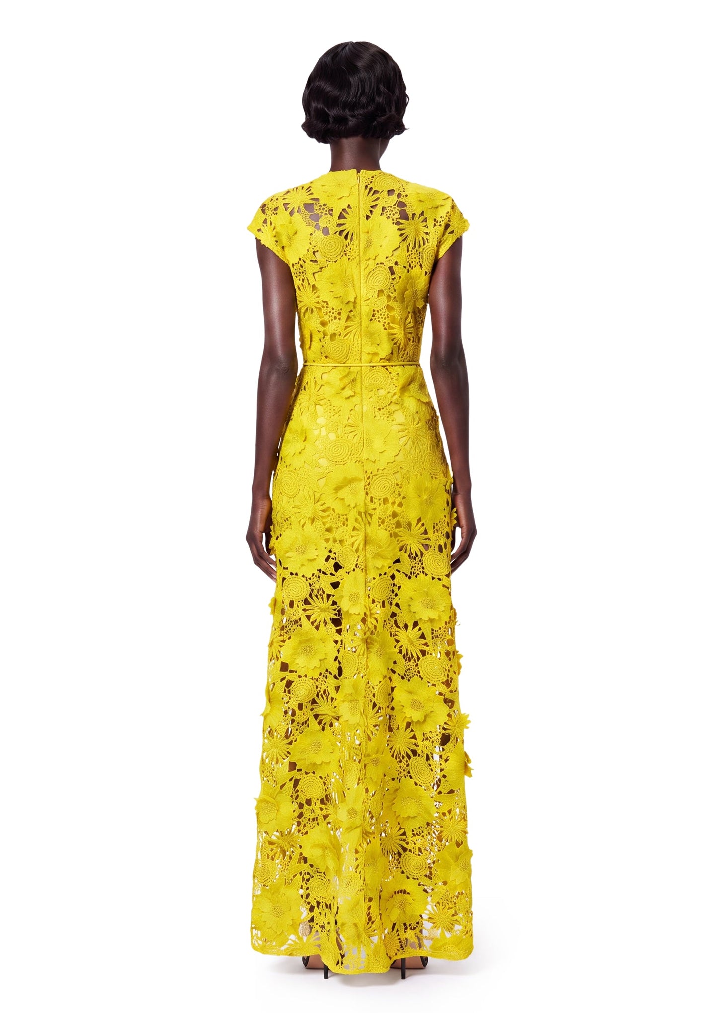 Kahedin Water Soluble Floral Lace Maxi Dress