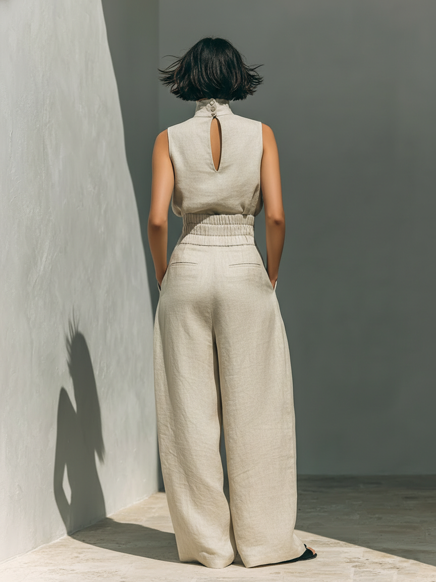 Maria™ | Conjunto Total: Top de Tirantes y Pantalón Ancho