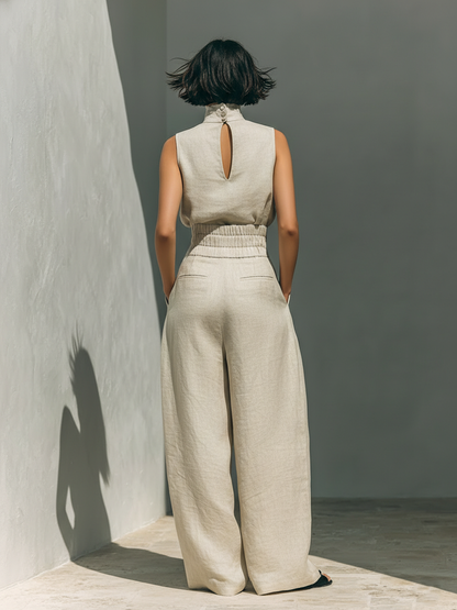Maria™ | Conjunto Total: Top de Tirantes y Pantalón Ancho