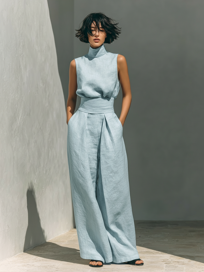 Maria™ | Conjunto Total: Top de Tirantes y Pantalón Ancho