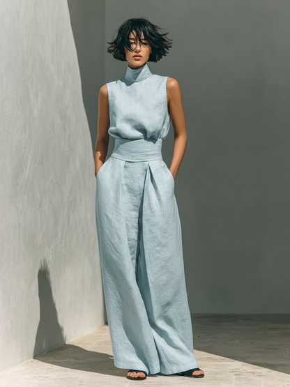 Maria™ | Conjunto Total: Top de Tirantes y Pantalón Ancho