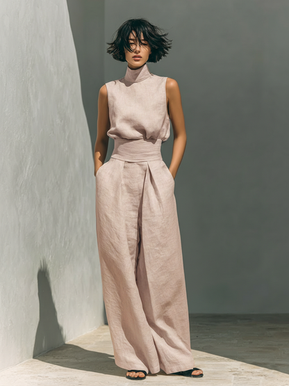 Maria™ | Conjunto Total: Top de Tirantes y Pantalón Ancho