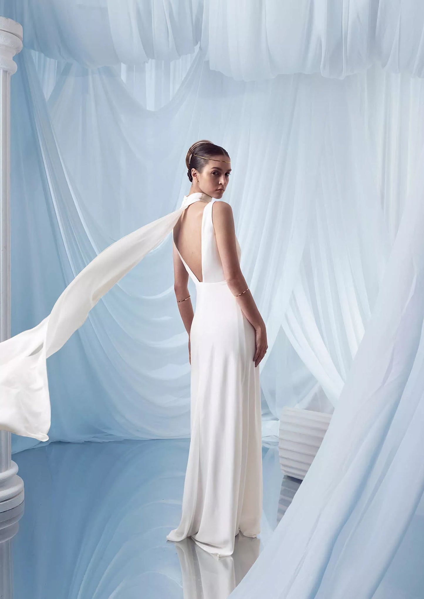Maxi Vestido Ajustado con Escote en V