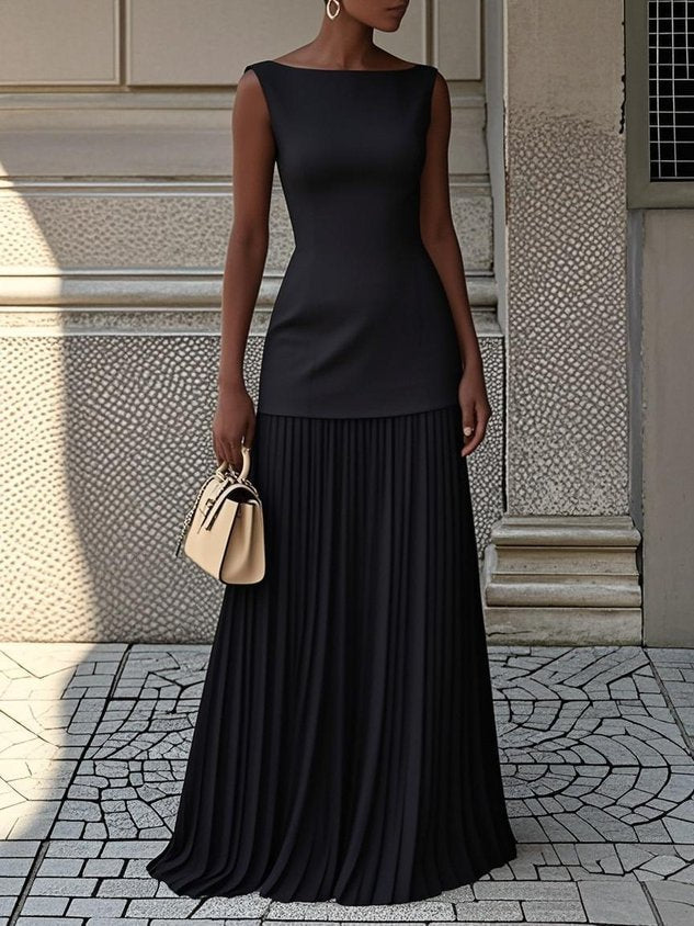 Serena™ | Vestido Maxi con Pliegues