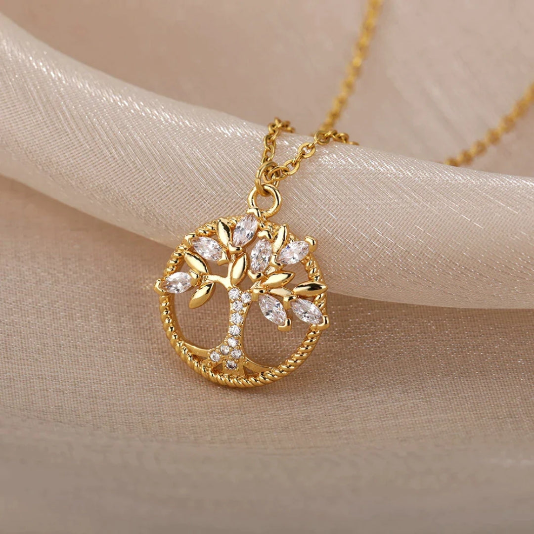 Collar con Colgante de Árbol de la Vida