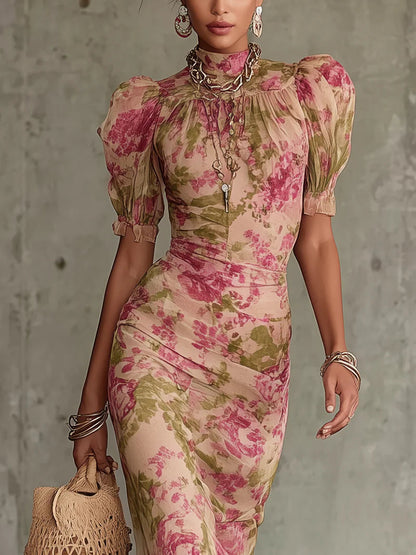 Rosalie™ | Vestido Maxi con Diseño de Rosas Vintage