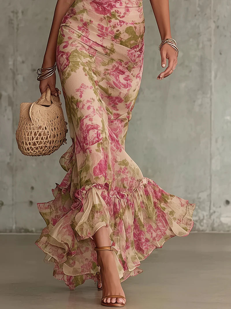 Rosalie™ | Vestido Maxi con Diseño de Rosas Vintage