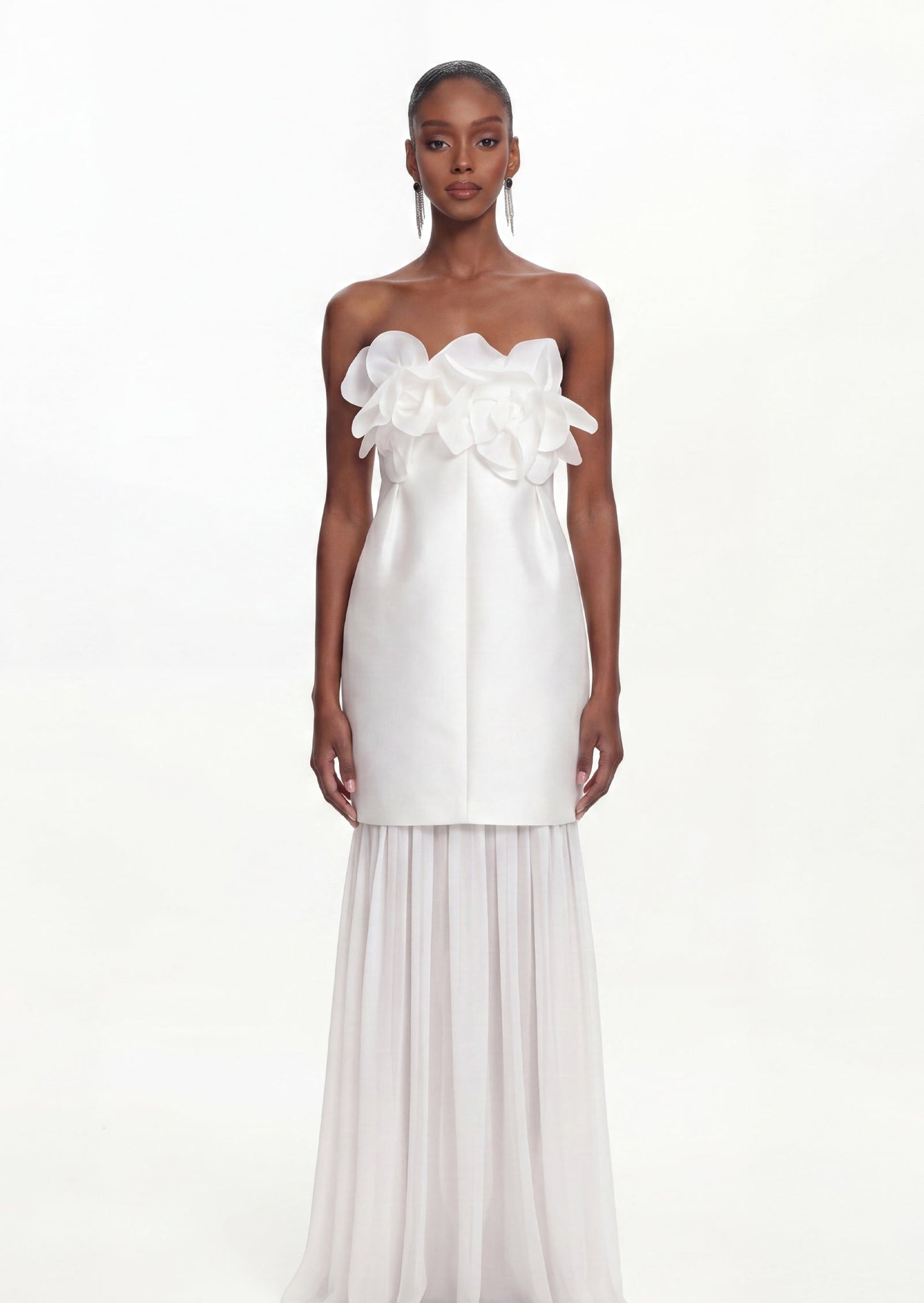Conjunto Maxi Vestido Off Shoulder Tamara en Color Blanco