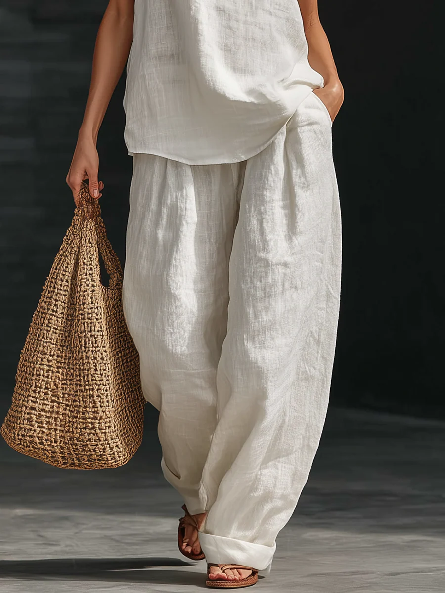 Zoë™ | Conjunto Sin Mangas con Pantalones Amplios