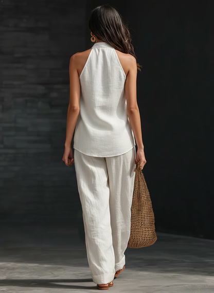 Zoë™ | Conjunto Sin Mangas con Pantalones Amplios