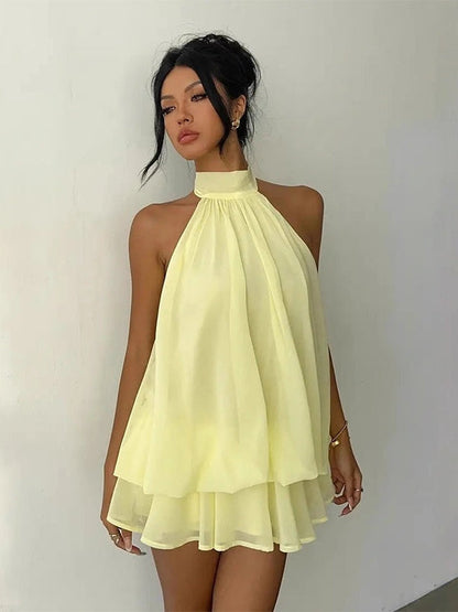Túnica Mini Liviana y Flotante en Capas