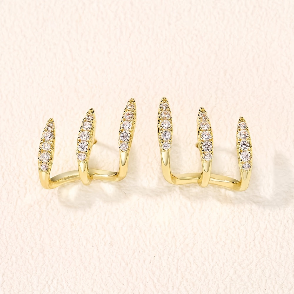 Elegantes Pendientes Doble Capa