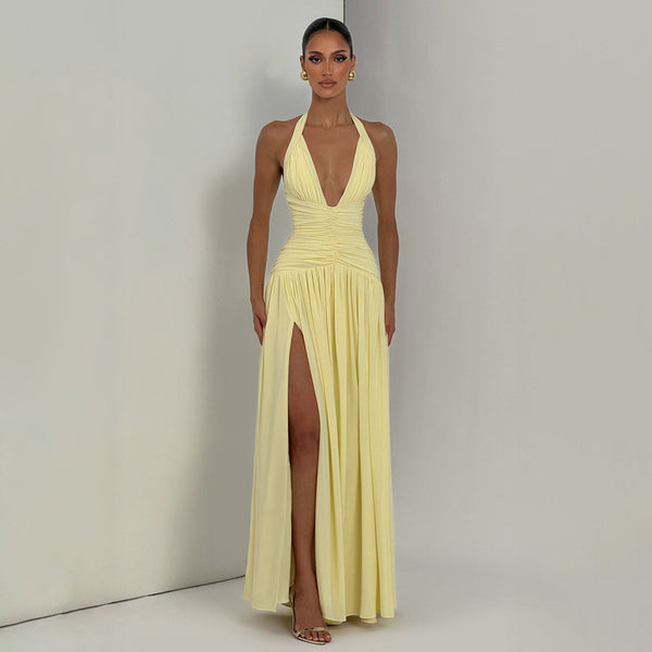 Vestido Halter con Falda Sirena para Fiesta
