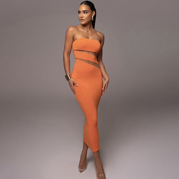 Vestido de Fiesta Elegante con Calados