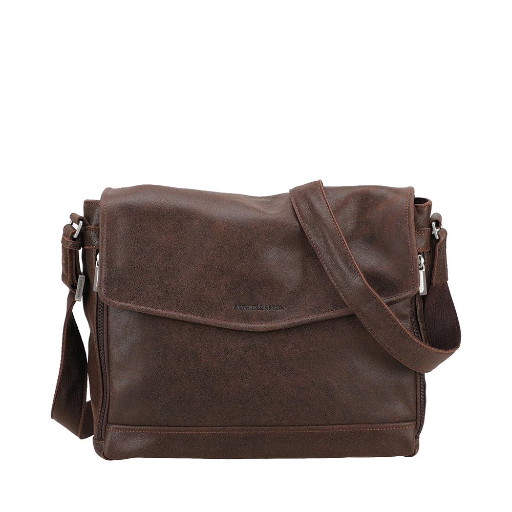 Large Owen Leather Messenger Bag