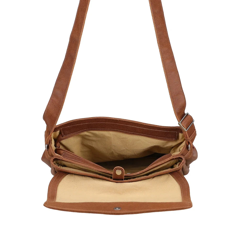 Large Owen Leather Messenger Bag