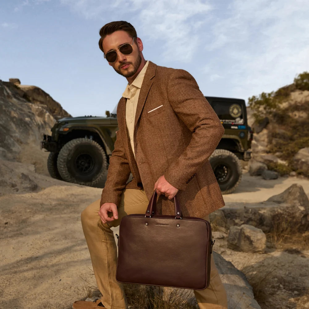 Gran Cartera de Documentos Danny en Cuero